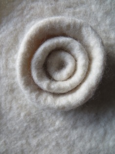 3-D circular felt cone concertinaed