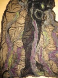 nuno scarf on black chiffon silk